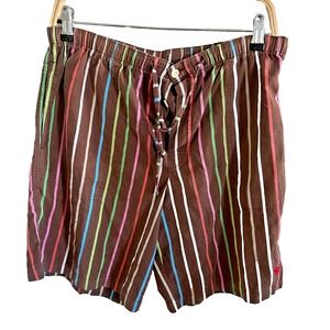 ARTHUR Men's Striped Multicolored Shorts SZ L  Vintage EUC Preppy Fun Frat
